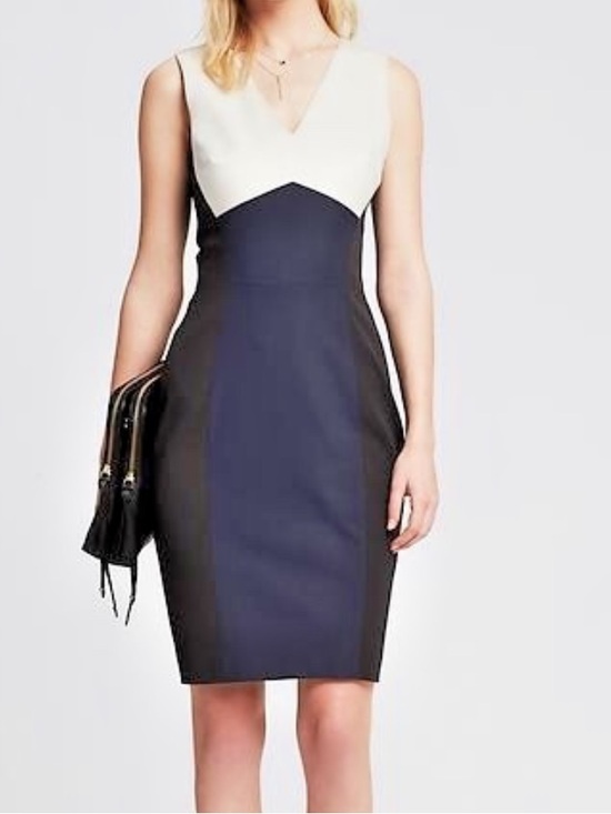 Banana Republic Dresses & Skirts - New $140 BANANA REPUBLIC Sloan 12 Large Colorblock Cutout Sheath Dress
